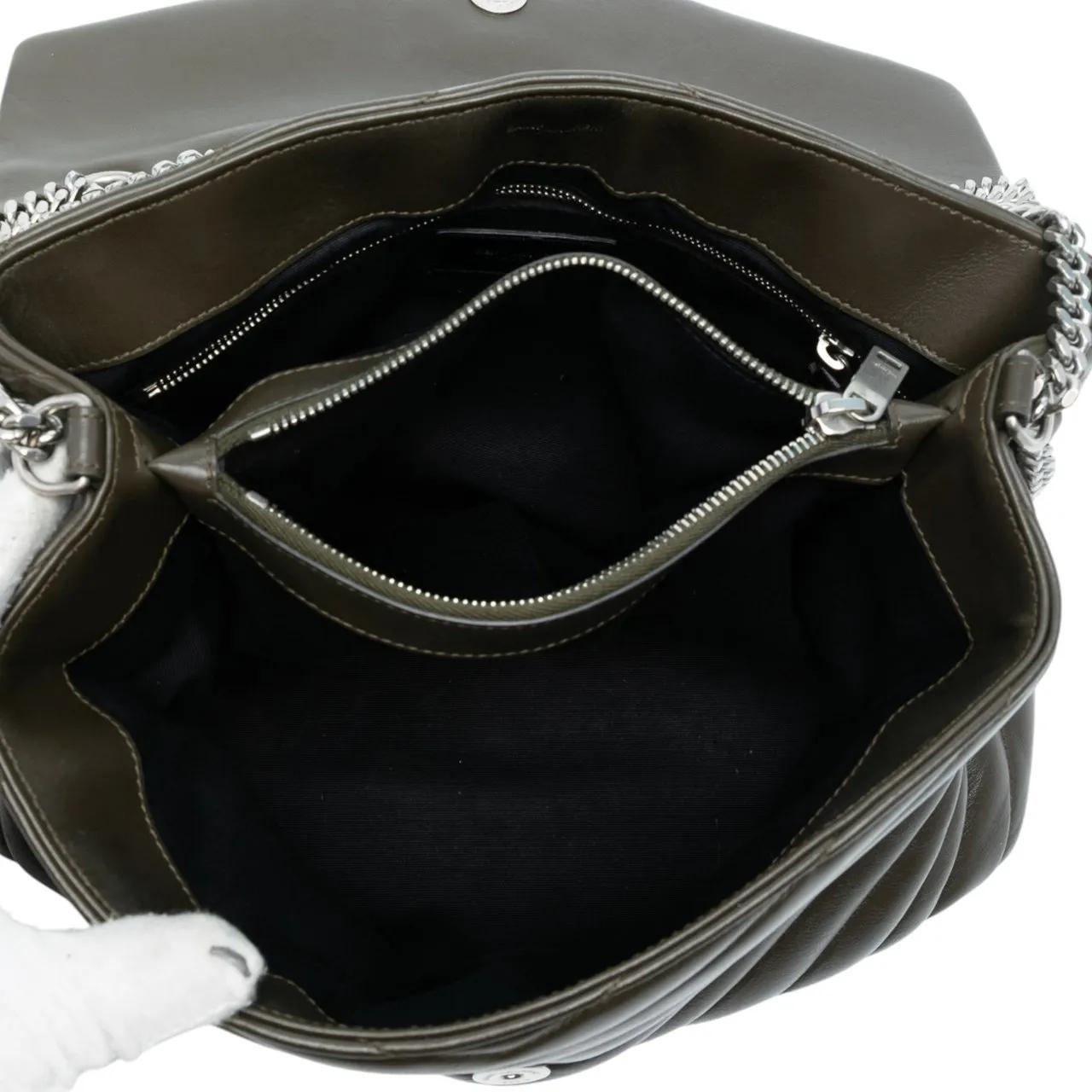 Thumbnail - Saint Laurent Hobo Bags - Medium Matelasse Leather Monogram LouLou Chain Bag - Gr. unisize - in Grün - für Damen