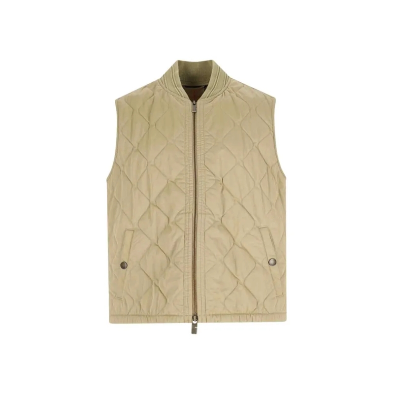 Burberry Doudoune Quilted Vest – Beige Neutrals