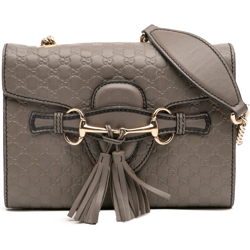 Gucci Sac à bandoulière Mini Microguccissima Emily Crossbody grau