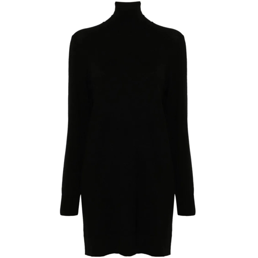 P.A.R.O.S.H. Mini robes Black Wool Dress Black