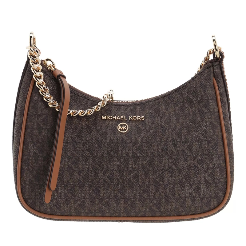MICHAEL Michael Kors Pochette Jet Set Charm Small Chain Pouchette Brown Acorn
