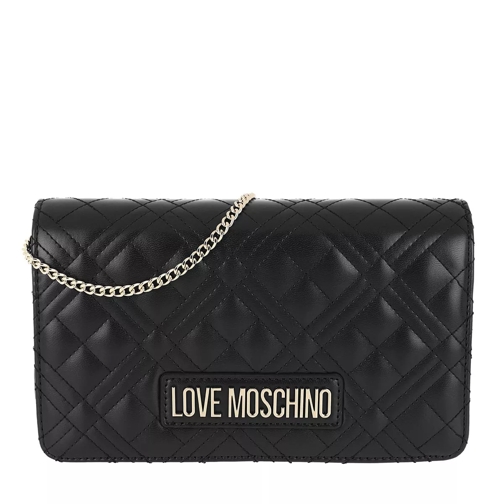 Love Moschino Chain Crossbody Bag Quilted Nappa Nero Borsetta a tracolla