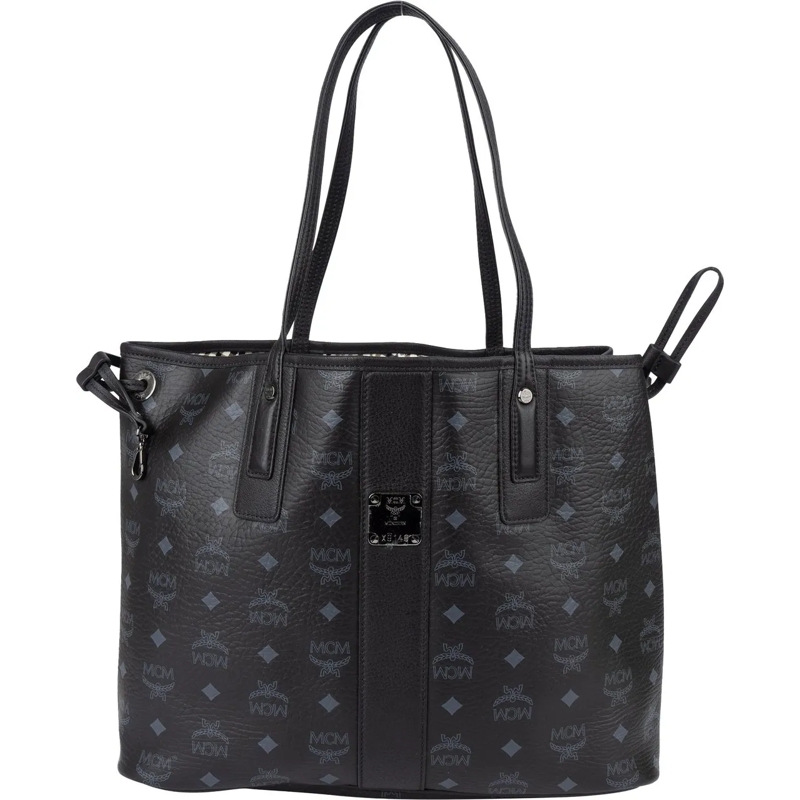 MCM Tote MCM Black Visetos Monogram Liz Reversible Shoulder schwarz