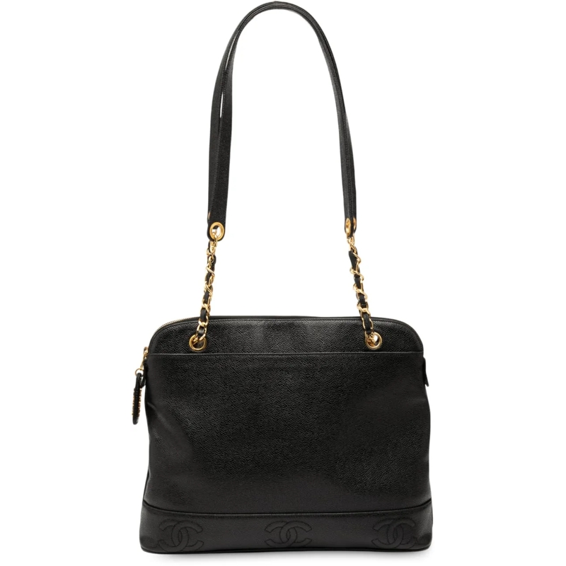 Chanel Sac à bandoulière Triple CC Caviar Shoulder Bag schwarz