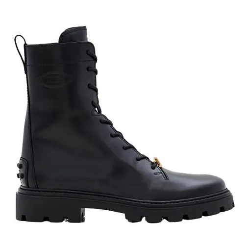 Tod's Leather Combat Boots Black Stövlar