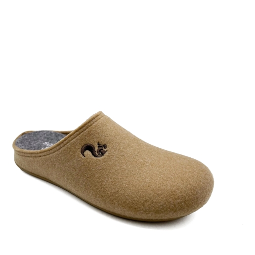 thies thies 1856 ® Recycled PET Slipper vegan camel (W/X braun Claquette