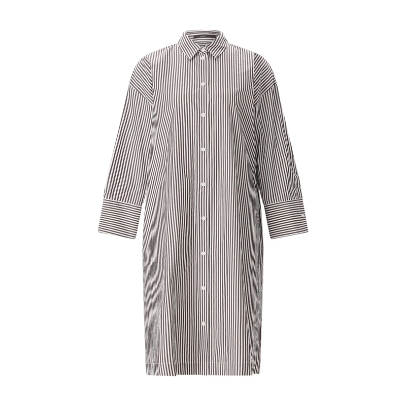 windsor. Maxi-jurk Gestreiftes Blusenkleid braun