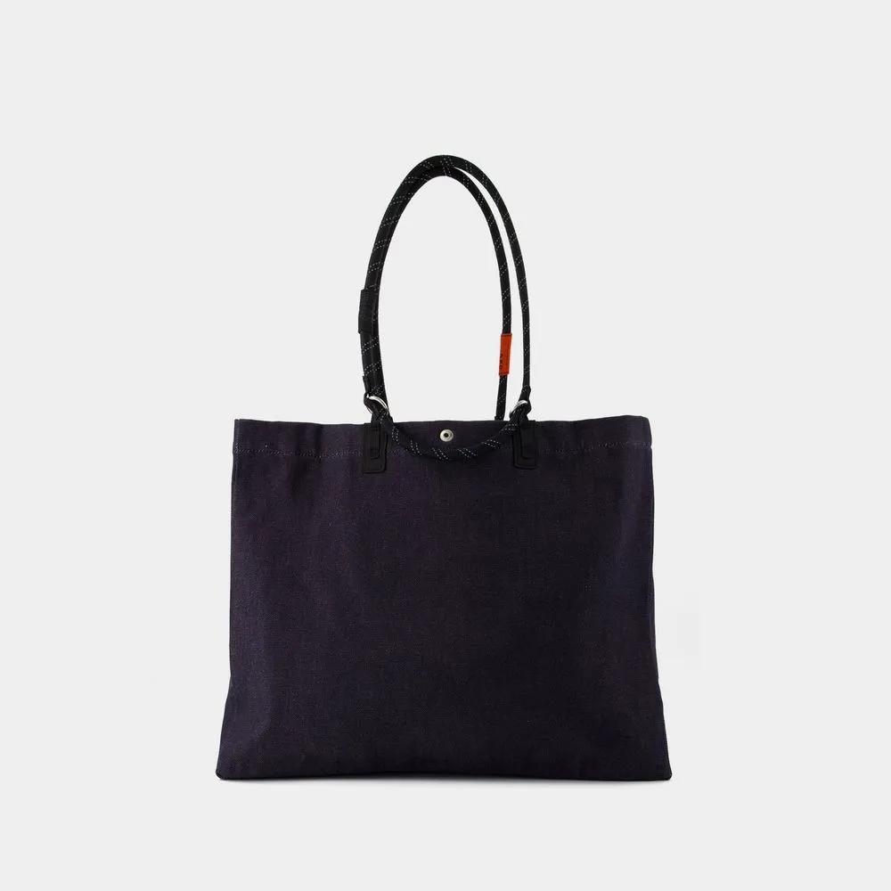 A.P.C. Totes Topologie Shopper Bag Cotton Black in zwart