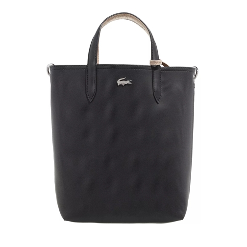 Lacoste Vertical Shopping Bag Noir Krema Rymlig shoppingväska