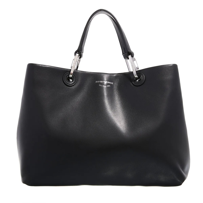 Emporio Armani Sac à provisions Shopping M Similnappa Goffrata - Shopping M Quilte Black Beauty