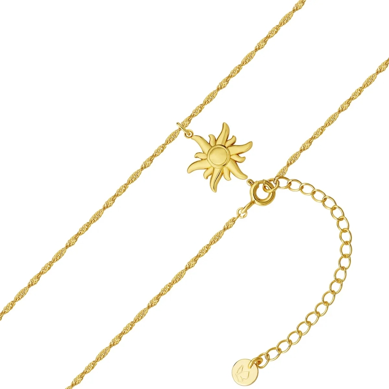 Glanzstücke München Mittellange Halskette Sterling Silber Halskette Sonne gold(Image 3)