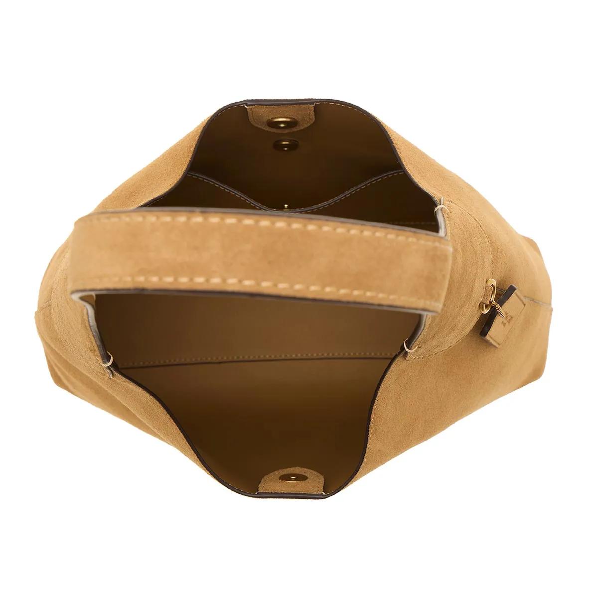 Coach Hobo bags Suede Bk Sb 28;Brass Sand in bruin