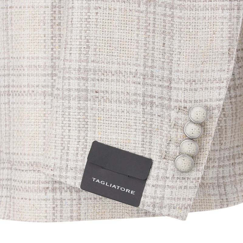 Tagliatore Veste de costume Karriertes Sakko beige(Image 4)