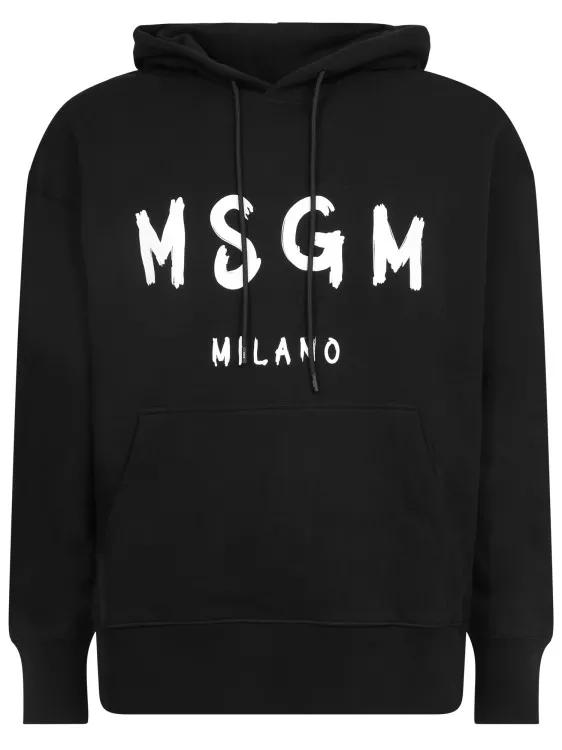 MSGM - Black Hoodie Sweater - Größe M - black