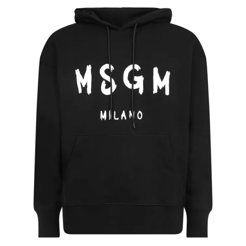MSGM Black Hoodie Sweater Black 