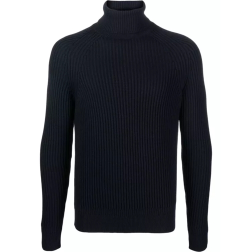 Zanone Blue Turtleneck Sweater Blue Pull