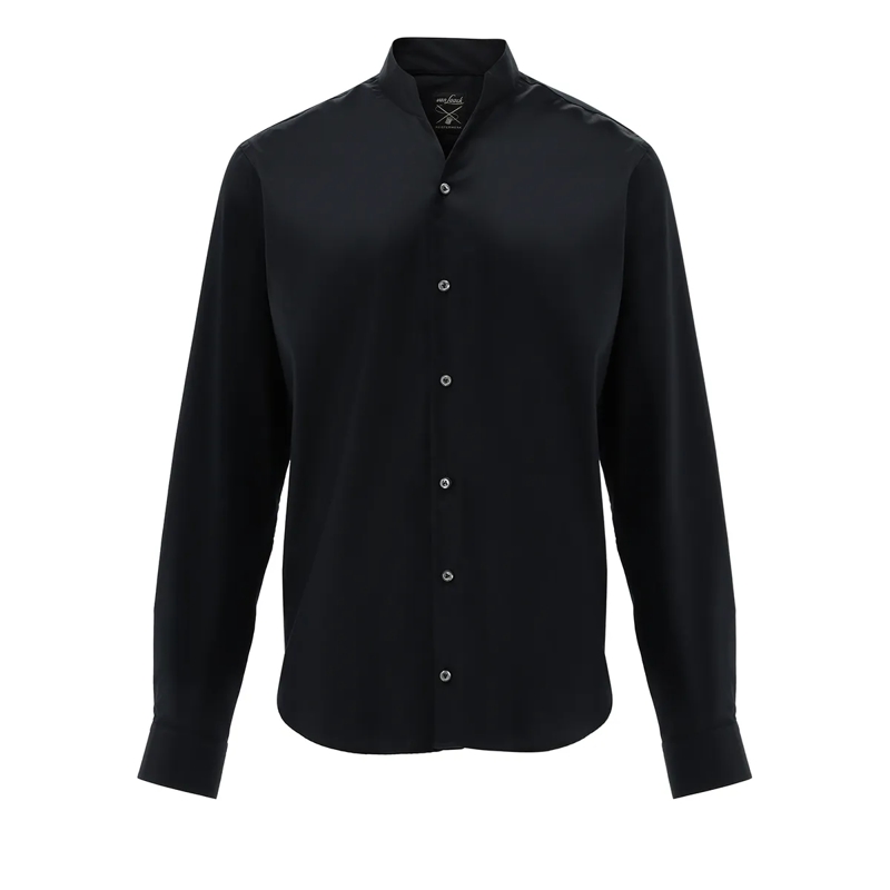 VAN LAACK Hemd Hemd Slim Fit Uni schwarz