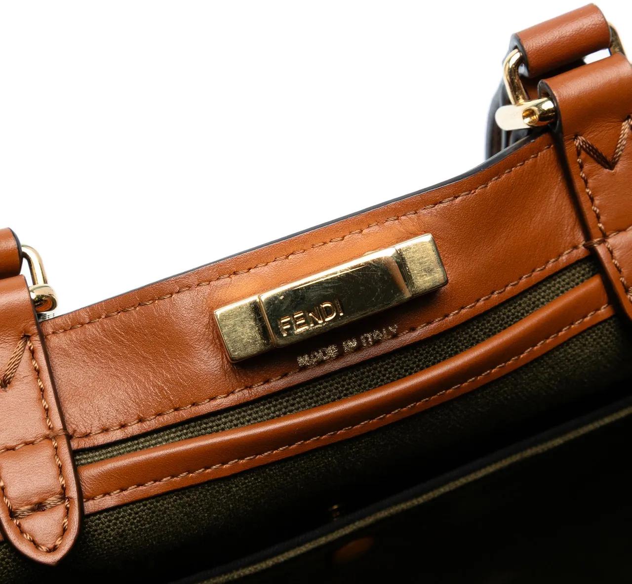 Thumbnail - Fendi Hobo Bags - Zucca Embroidered Canvas Peekaboo X Tote - Gr. unisize - in Grün - für Damen