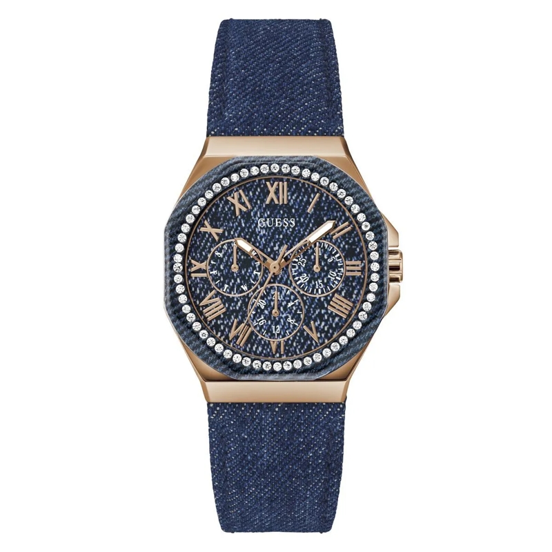 Guess Automatikuhr Quarz-Analoguhr Glaze blau