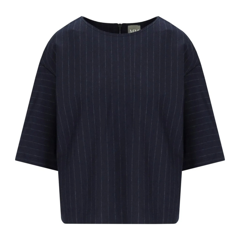 Max Mara Bluse Kaya Navy Blue Blouse Blue