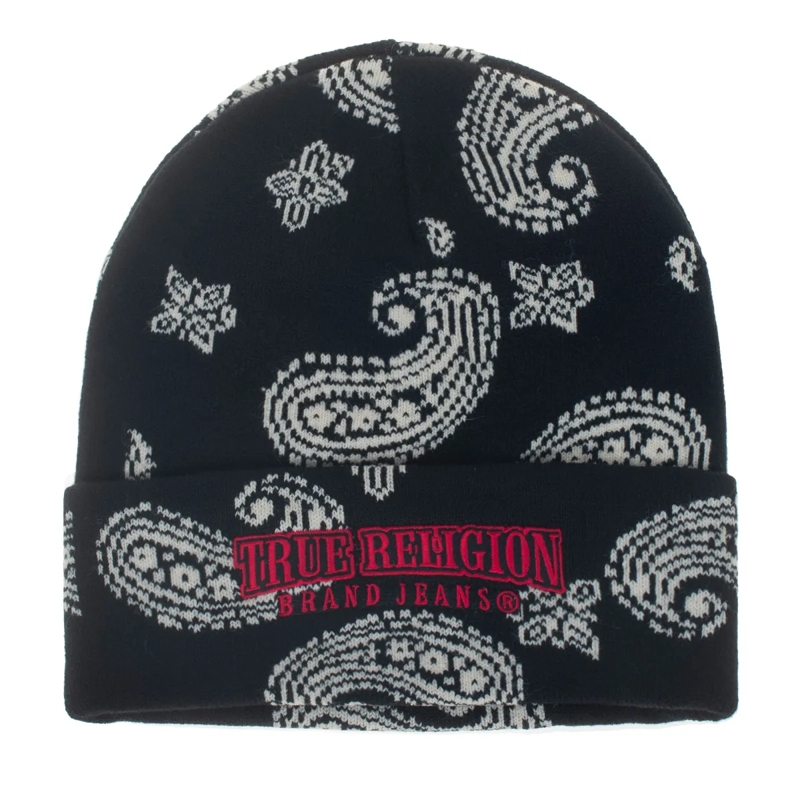 True Religion Hut Beanie PAISLEY schwarz