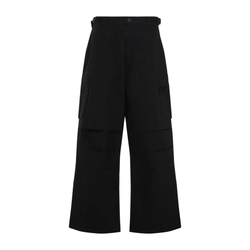 032c  Black Cotton Overtime Cargo Pants Black