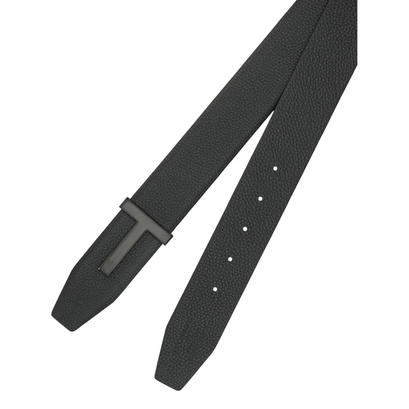Tom Ford Gürtel "T Icon" Leather Belt Black(Image 3)