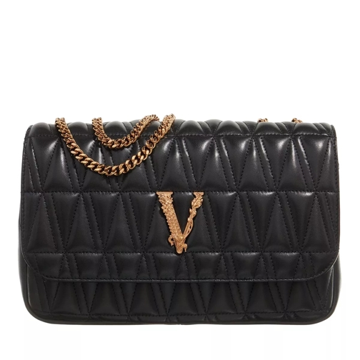 Versace Virtus Shoulder Bag Black Crossbody Bag