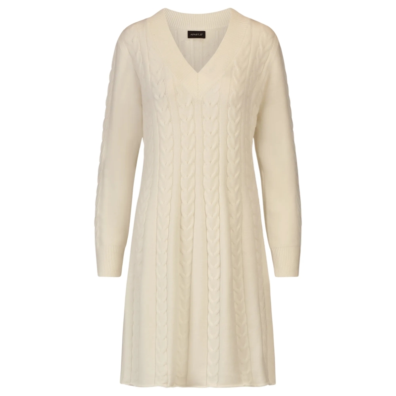 Apart Strickkleid Strickkleid creme