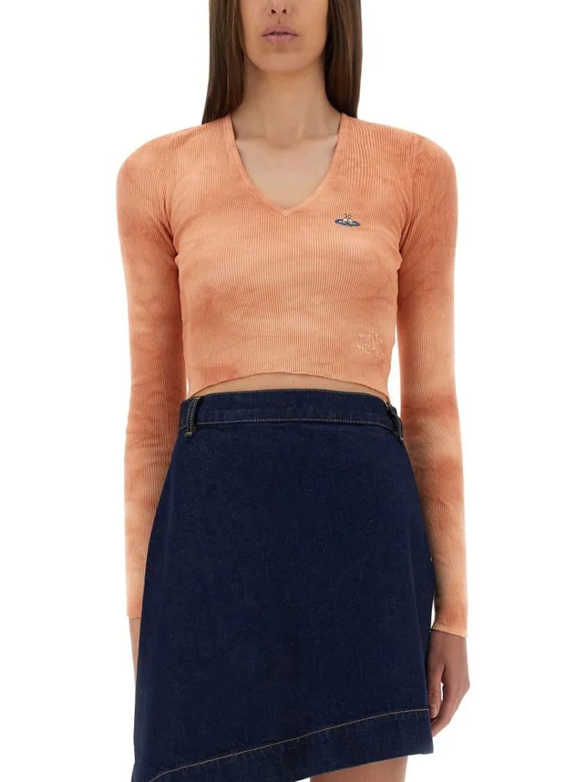 Thumbnail - Vivienne Westwood - "Bea Cropped" Top - Größe S - pink