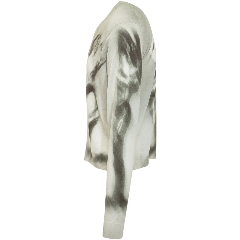 Versace Pull Cardigan con Bottoni e Stampa grau(Image 3)