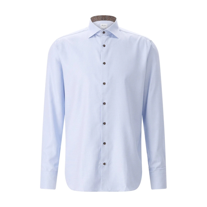 STENSTRÖMS Chemise Regular-Fit Hemd aus Baumwolle blau
