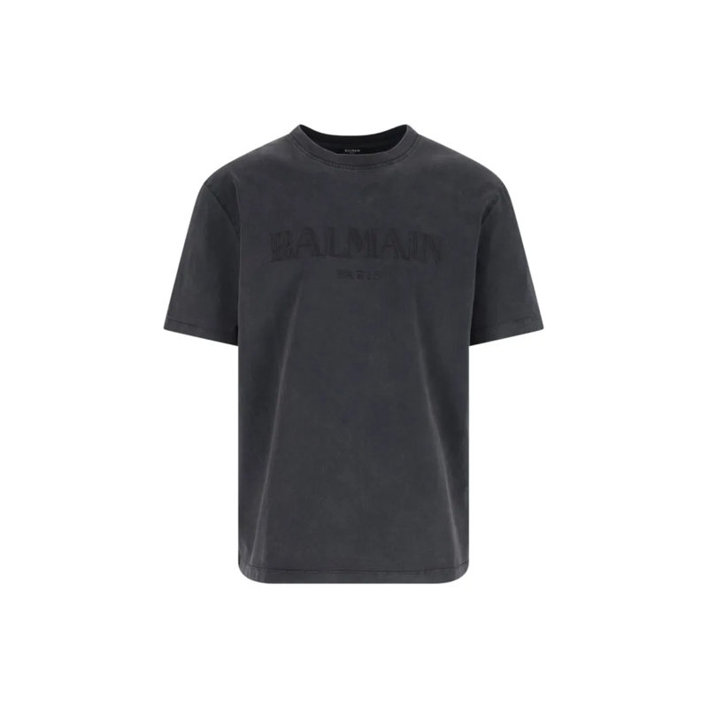 Balmain T-Shirt Logo T-Shirt – Grey Grey