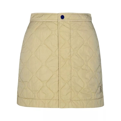 Burberry Mini Skirt In Beige Nylon Neutrals 