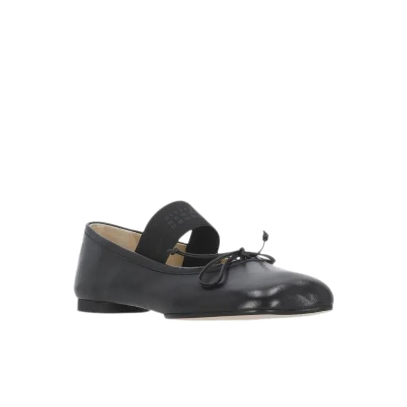 MM6 Maison Margiela Ballerinas Black 6 Leather Ballerinas Black(Image 5)