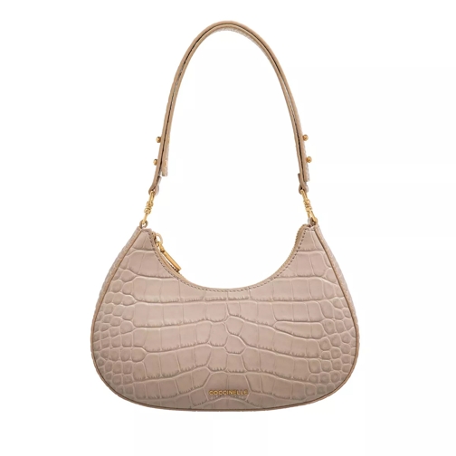 Coccinelle Carrie Croco Soft Toasted Hobo Bag
