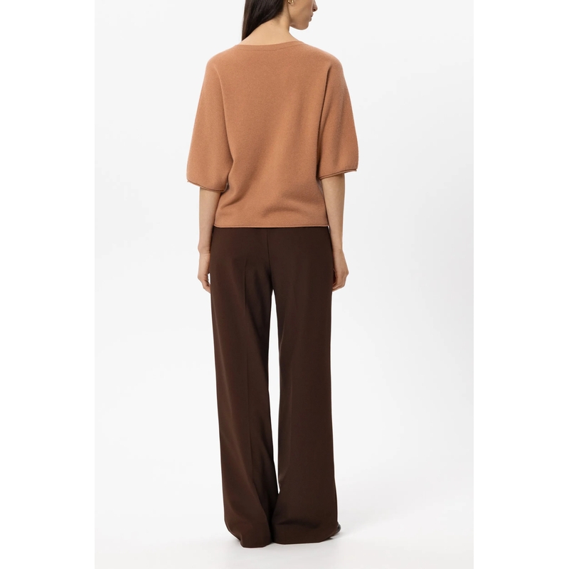 Luisa Cerano Stoffen broek Wideleg-Pants mit Bundfalten marone(Image 4)