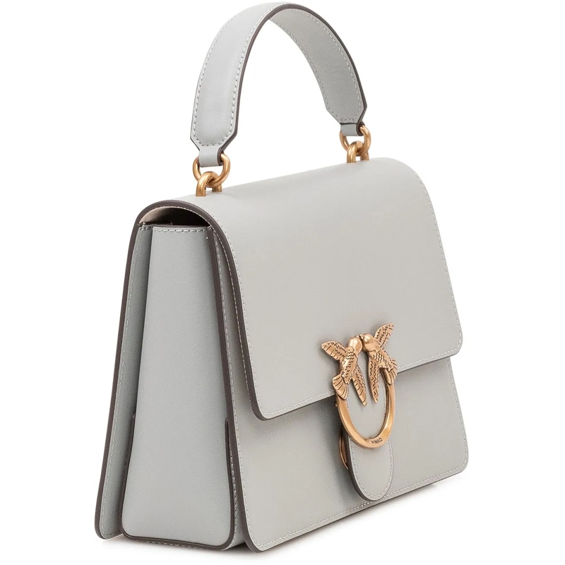 Pinko Tote Borsa Love One Top Handle con Patta e Manico grau(Image 3)