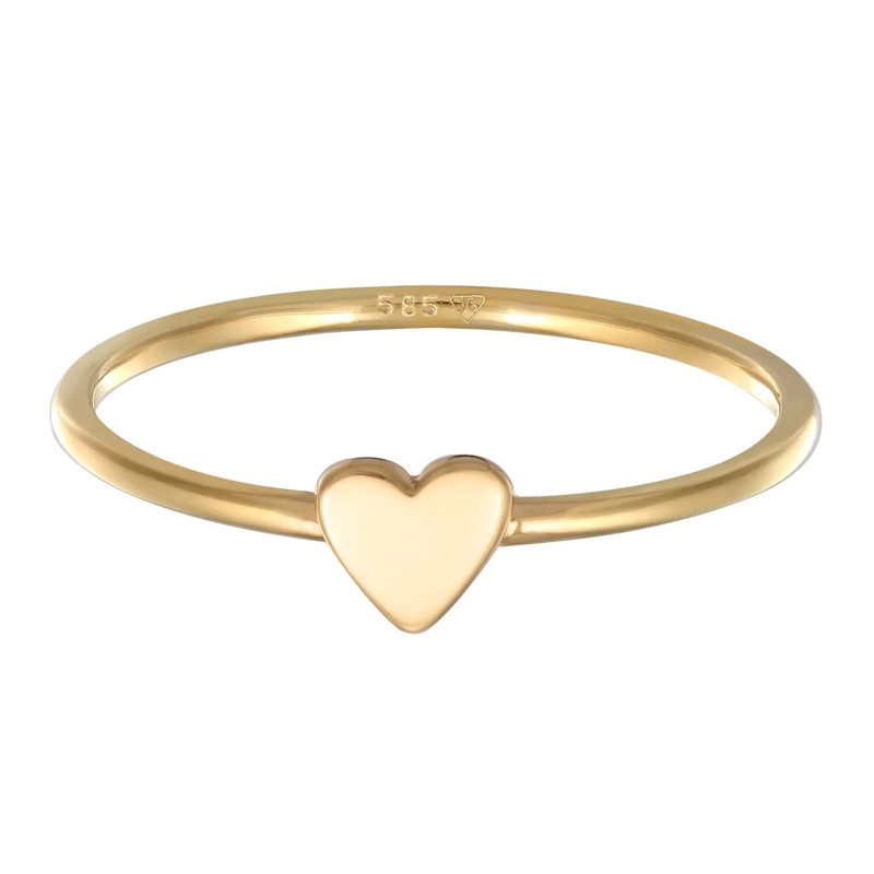 Elli Ring Ring Herz Liebe Verlobung 585 Gelbgold gold(Image 2)