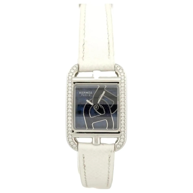 Hermès Automatikuhr HERMES CAPE COD UHR CC1.330 DIAMANT ANKERKETTE WEI silber