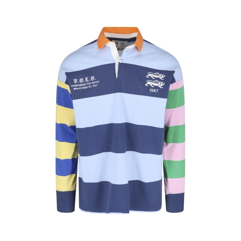 Polo Ralph Lauren Polo "Stripe Rugby" Polo Shirt – Blue Blue