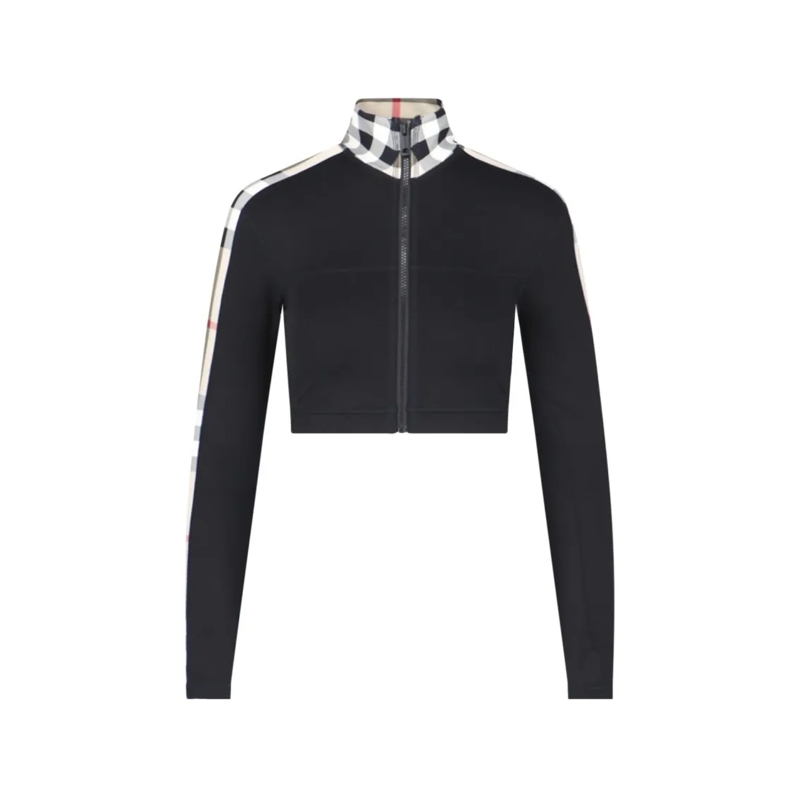 Burberry Overgangsjas Cropped Jacket With High Collar Black