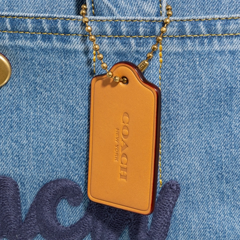 Coach Tote Denim Cargo Tote Indigo(Image 4)