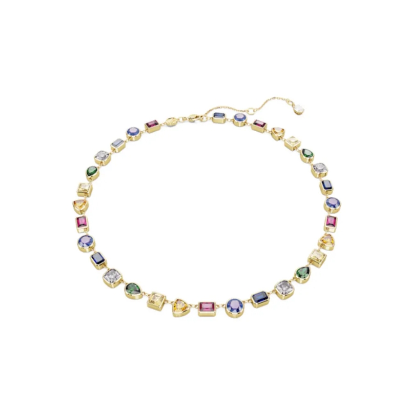 Swarovski Mittellange Halskette Stilla necklace, Mixed cuts, Gold-tone plated Multicolored
