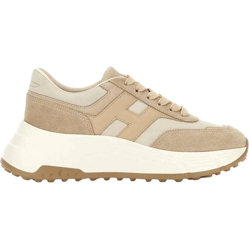 Hogan Low-Top-Sneaker Flat Shoes Beige beige