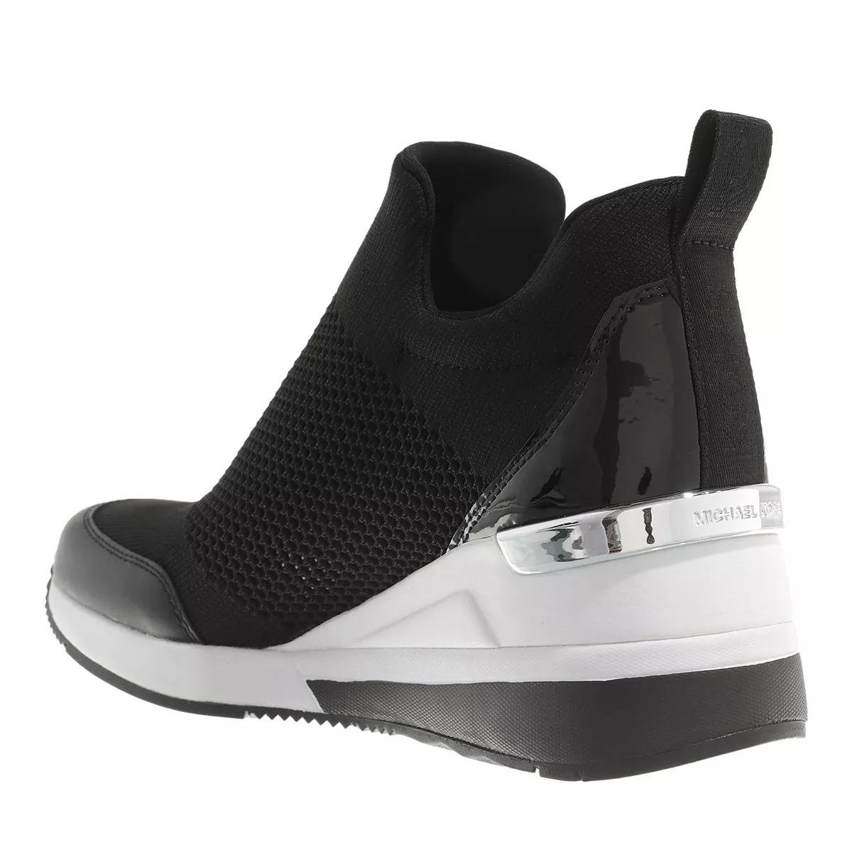 Michael Kors Willis Wedge Trainer Black High Top Sneaker