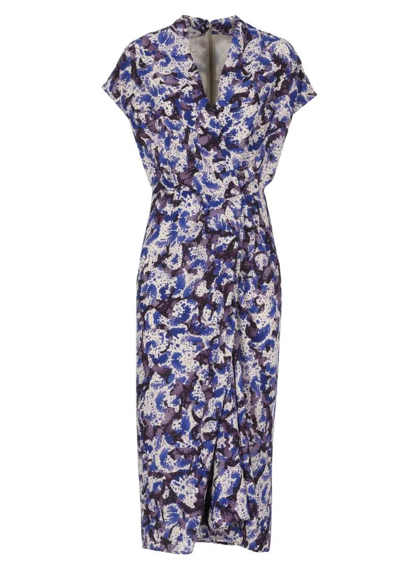 Thumbnail - Dries Van Noten - V-Neck Sleeveless Midi Dress - Größe 40 - bunt