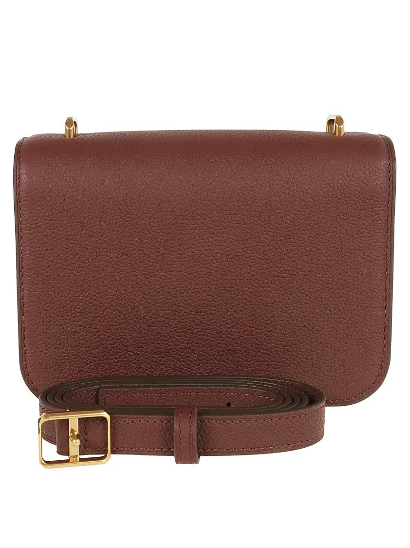 TORY BURCH Hobo bags Eleanor Pebbled Small Convertible Shoulder Bag in bruin