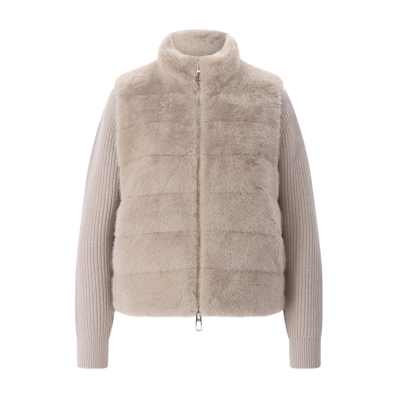 Duno Veste de transition Jacke Nila Pejo mit Strickärmeln beige