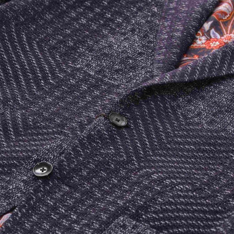 Etro Colbert Sakko aus Woll-Mix blau(Image 3)